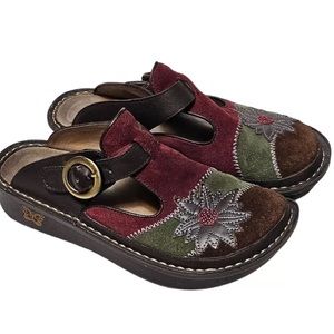 Alegria Womens ALG-917 Slip On Mules Suede Comfort Shoes Size 37/ US 7